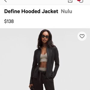 Lululemon Athletica Black Define Hooded Jacket